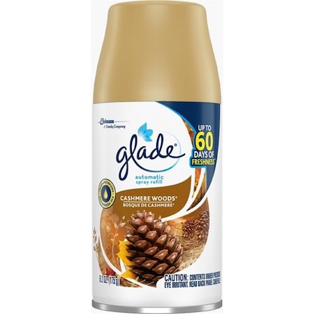Glade 6.2 oz Aerosol Cashmere Woods Scent Air Freshener Refill, PK6 1002798
